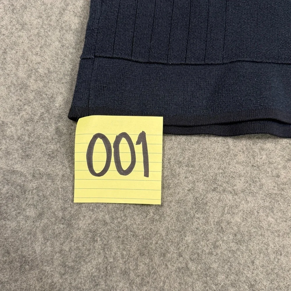 Lacoste Dark Navy Blue Ribbed Knit Crew Neck Pullover Sweater Men's Size‎ XL